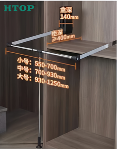 Rail de <span class=keywords><strong>penderie</strong></span> escamotable en alliage d'aluminium, élégant et rétractable, accessoire de rangement pour armoires et dressings - Product Image 5