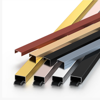 Bande décorative en métal doré en acier inoxydable SS304 en forme de U, L, T pour murs rideaux, bordures de carrelage et décoration de salle de bain