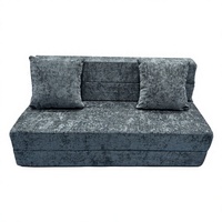 Canapé-lit carré moderne de luxe pliable et compressible, avec caractéristiques réglables et design durable, pour salon, centre commercial, hôtel, sans structure rigide