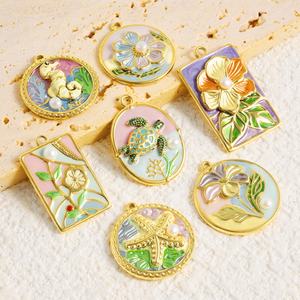 Colgante Personalizado de Acero Inoxidable 304 con Perla Natural en Forma de Gota de Aceite, Accesorios para DIY, Dijes para Pulseras y Collares con Temática Oceánica - Product Image 3