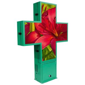 Letrero LED Programable de Doble Cara a Todo Color para Exteriores Muenled con WiFi 4G para Farmacia P8 IP65 con 2 Años de Garantía - Product Image 1