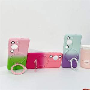 Étui de support magnétique dégradé de luxe pour <span class=keywords><strong>Huawei</strong></span> Pura 70Ultra P60Pro P30 P40 P50 Mate 60 Pro Film de protection d'objectif Capa en silicone - Product Image 5