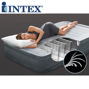 <span class=keywords><strong>Intex</strong></span>-cama de aire de tiro medio con Bip, 67766 rayas flocado Deluxe, gris y blanco, doble haz, serie Dura - Product Image 5