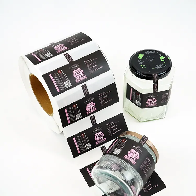 Personalizado auto adesivo impressão etiqueta jar inviolável prova selo etiqueta etiqueta personalizar adesivos para produtos