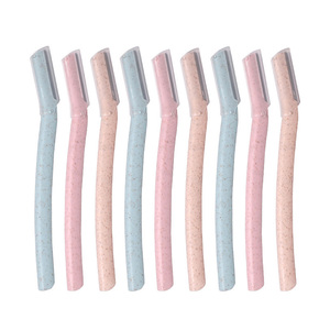 Rasoir à sourcils en fibre de paille de blé, rasoir à sourcils, couleur naturelle, épilation du visage pour femmes, rasoir dermique - Product Image 1
