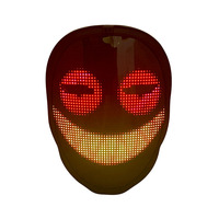 Masque électronique en PVC à affichage complet LED pour Halloween ou Noël Accessoires pour le visage