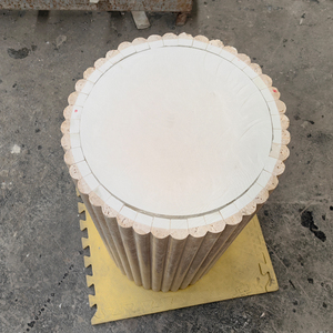 Table ovale en travertin poli blanc de style moderne TMZ OEM/ODM, Turquie, taille et épaisseur personnalisées, projets hôteliers - Product Image 6