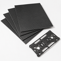 Plaque en fibre de carbone de précision, finition sergé mate, laminée, découpe CNC, OEM ODM, légère et rigide, pour cadre de drone FPV et applications robotiques UAV