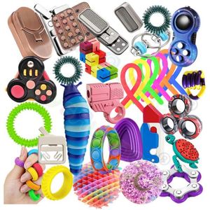 Ensemble de jouets anti-stress en métal EDC : Couteau fidget, puzzle coulissant, clicker pour la réduction du stress, l'amélioration de la concentration et la stimulation sensorielle – Outils fidget - Product Image 1