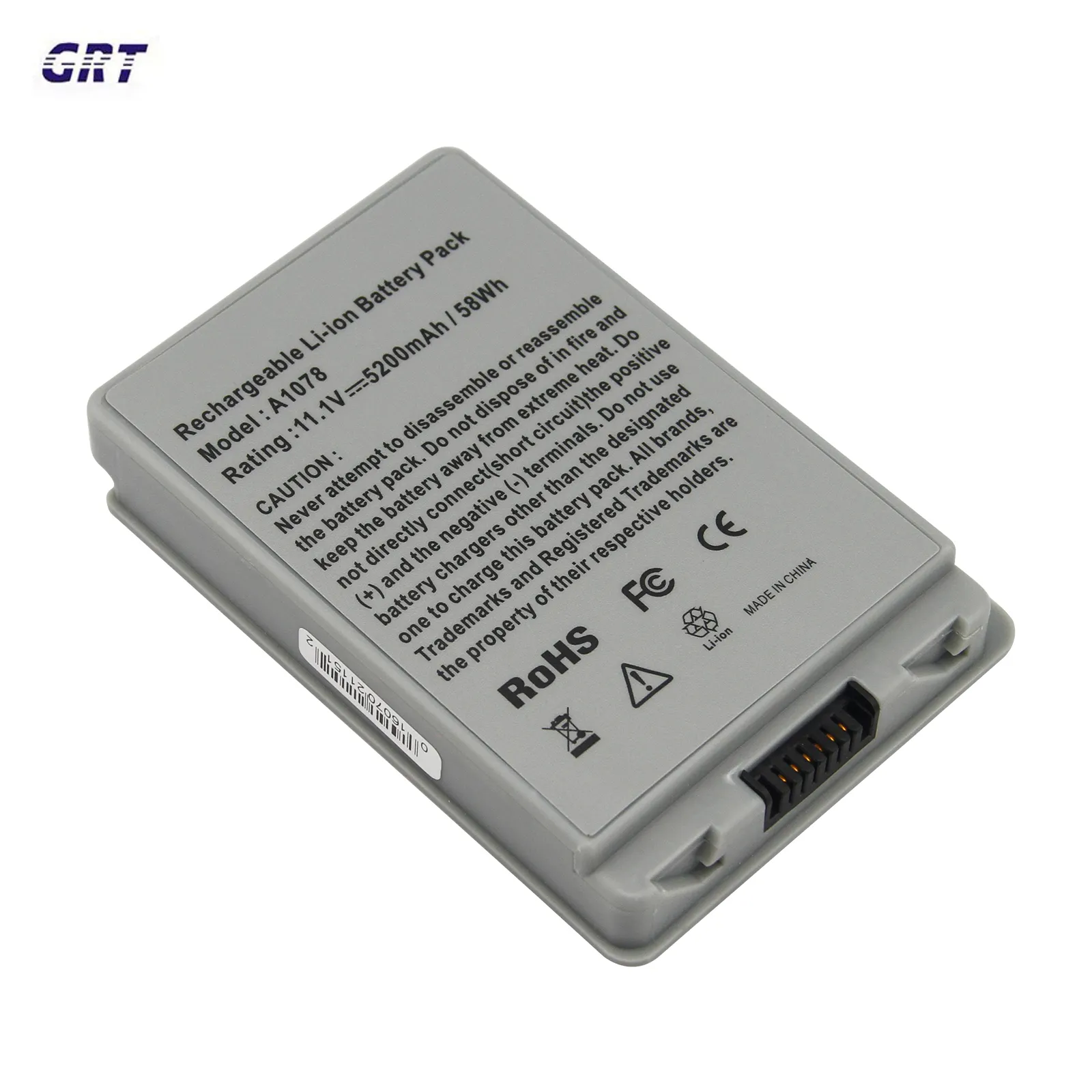 A1078 Battery Notebook for Macbook PowerBook G4 15 A1045 A1078 Battery Pack for Laptop Brand New Battery 11.1V 5200mAh