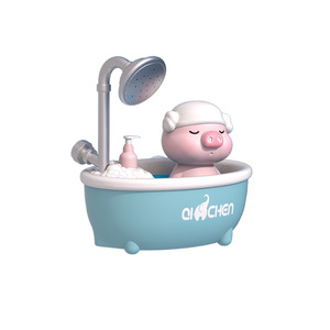 Bechotoy Jouet de Bain Interactif Mignon Cochon en Plastique ABS avec Fonction de Pulvérisation <span class=keywords><strong>d</strong></span>'<span class=keywords><strong>Eau</strong></span> pour Bébé et Pommeau de Douche - Product Image 1
