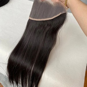 Phía trước 13x4 HD ren chỉ Vô Hình Trong Suốt Ren tan da thẳng 13x4 ren đóng cửa Brazil tóc con người Remy Pre ngắt - Product Image 4