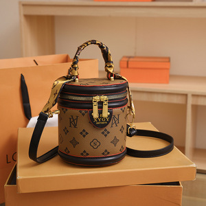 Vintage Zipper Pu Bucket Crossbody <b>Bag</b> Women's Shoulder <b>Bag</b> Classic Daily Use - Product Image 1