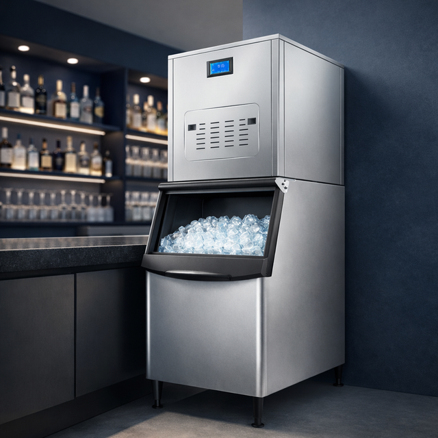 High Productivity Automatic Cleaning Ice Cube Maker 304 Stainless Steel Ice Making Machine for Bar