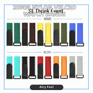 Correas de Reloj de Nailon de 20 mm con Velcro, Correas de Reloj de Tela y Cuero Transpirables, Reemplazo de Correa de Muñeca, Multicolores para Rolx - Product Image 3
