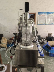 Bioréacteur en verre de 3 L de qualité supérieure conforme aux normes européennes, agitateur mécanique de laboratoire - Product Image 3