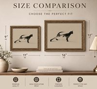 Impression vintage de chat noir encadrée d'un cadre doré orné, esquisse minimaliste de chat étiré, décoration murale, échantillons OEM ODM prêts en moins d'une journée