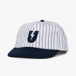 <span class=keywords><strong>Casquette</strong></span> de baseball personnalisée à six panneaux non structurée bicolore à bord court avec broderie personnalisée à rayures pour hommes – Vente en gros de skateboards - Product Image 1