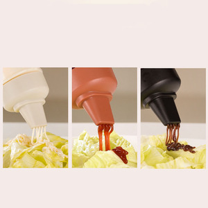 MAYSURE 350ml bottiglia di Ketchup in plastica LDPE vuota vuota a cinque fori bottiglia di salsa piccante al peperoncino per senape al miele con tappo sopra - Product Image 5