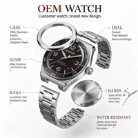 Montre mécanique automatique de luxe pour homme 42 mm en acier inoxydable avec bracelet en cuir/caoutchouc, lumineuse, style professionnel, édition limitée, logo personnalisé