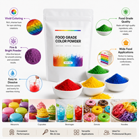 Colorant alimentaire naturel en poudre LongBio, soluble dans l'eau, pigment végétal pour boulangerie, boissons, bonbons, crème glacée, emballage personnalisé OEM