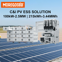 Solution de stockage d'énergie Morego Solar Deye BOS-W 50K-80K, batterie LFP haute tension 25,6 kWh-81,9 kWh pour système hybride C&I 50 kW-80 kW