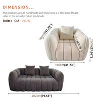 Canapé modulaire de luxe pour salon, ensemble sectionnel avec chaise longue, rembourrage en éponge, tissu compressé sous vide, mobilier de salon