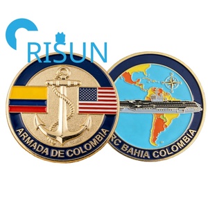 Monedas Conmemorativas Personalizadas al por Mayor, Monedas de Recuerdo del Ejército Naval de Colombia, Monedas de Desafío con su Propio Diseño - Product Image 2