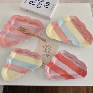 <span class=keywords><strong>Assiette</strong></span> à dessert en céramique de style coréen, <span class=keywords><strong>couleur</strong></span> nuage, petite, fraîche, mignonne et créative - Product Image 2