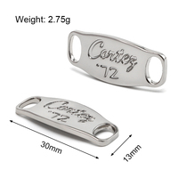 Breloque de chaussure personnalisée de haute qualité, logo gravé au laser sur alliage de zinc pour la décoration de baskets et de chaussures