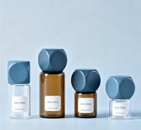 Nouvelle Arrivée Flacon Vide Rond Transparent ou Ambré de 1ml, 2ml, 3ml, 5ml pour Huiles Essentielles avec Bouchon pour Emballage Cosmétique