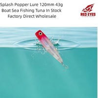 Échantillon Gratuit Leurre Splash Popper 120mm 43g pour Pêche en Bateau au Thon en Stock Vente en Gros Directe Usine