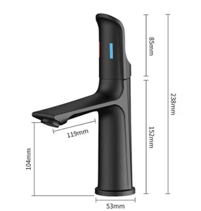 Grifo Mezclador Monomando de Lujo Moderno <span class=keywords><strong>para</strong></span> Lavabo, <span class=keywords><strong>con</strong></span> <span class=keywords><strong>Sensor</strong></span> Táctil, Cromado, de Zinc, <span class=keywords><strong>con</strong></span> Válvula Cerámica, <span class=keywords><strong>para</strong></span> Villas - Product Image 2
