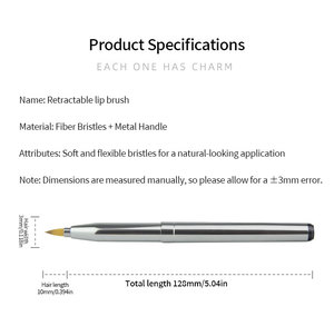 Ensemble de pinceaux de maquillage portables à tête unique <span class=keywords><strong>rétractable</strong></span>, poils synthétiques, pour fond de teint de voyage, avec logo personnalisé et marque privée - Product Image 6