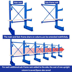 Estante de almacenamiento de 3/4 niveles, estantería voladiza de alta resistencia, tubería de Pvc, tubería de acero inoxidable, estantes de almacenamiento de madera voladizos de un solo lado - Product Image 3