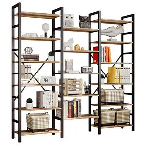 Wohnzimmer Display Regale Schlafzimmer Home Office 6 Ebenen Industrie Bücherregal Metallrahmen Bücherregal Organizer