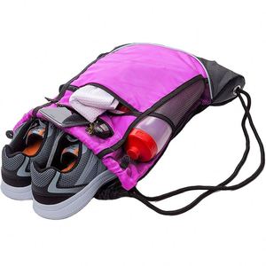 Sac à dos de sport BSCI pour équipement de gym, avec cordon de serrage, compartiment pour ballon et chaussures - Product Image 4