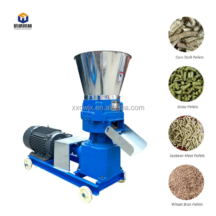 Small Wood Poultry Chicken Fish Pig Goat Cattle Cat Animal Pellet Pelletizing Machine Feed Processing Machineachine