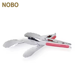Pince de cuisine en acier inoxydable pour pain et aliments, anti-brûlure, pour légumes, barbecue et steak, avec embouts en silicone - Product Image 4