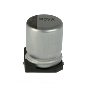 Distribuidor Autorizado EMVA100ADA331MHA0G Condensador de Aluminio 330UF 20% 10V SMD 330 uF Condensador de Montaje Superficial - Product Image 1
