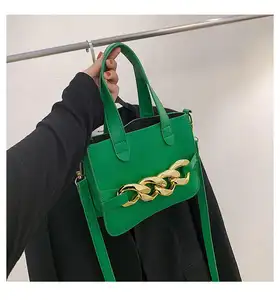 2022 große Modedesigner Vintage dicke Kette Hardware Dekoration Damen handtaschen