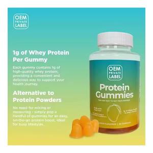 Vitamines gommeuses protéinées et fibres en marque privée, sans sucre, complément alimentaire pour la force <span class=keywords><strong>musculaire</strong></span> et l'équilibre nutritionnel - Product Image 3