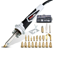 Kit de Pyrogravure Électrique 30W à Température Réglable pour Bois, Fer à Souder, Outil de Gravure DIY pour Artisanat