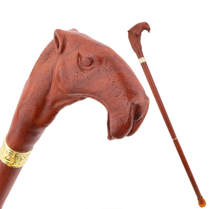 Bastone Decorativo in Legno Marrone Rosso Cammello, Bastone da Vampiro per Cosplay, Bacchetta, Mace, Canna da 94 cm per Performance e Palcoscenico - Product Image 1
