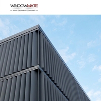 Volet roulant à lamelles verticales réglables en profilé aérodynamique, en alliage d'aluminium, écologique, léger, durable, moderne pour la maison