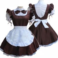 Ladies Lovely Maid Cosplay Costume à manches courtes Retro Maid Lolita Dress Sexy Maid Halloween Costume Plus Size