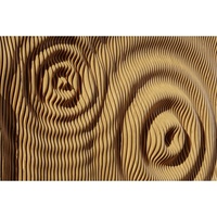 Décoration murale en bois ondulé, art paramétrique, impression 3D, fichier de découpe CNC, design mural paramétrique pour la décoration murale