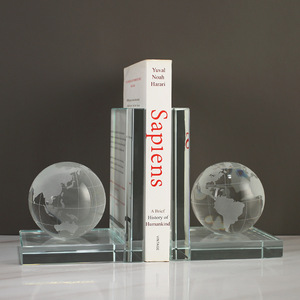 Modern Creative Art Frosted Crystal Step Bookend Nordic Style 20 Cm Geometric Shape <b>Decorations</b> Bookend Ornament - Product Image 1