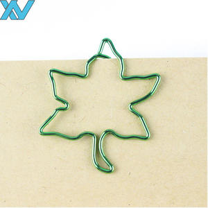 Klip kertas logam bentuk daun hijau kustom kategori produk hadiah promosi dan klip - Product Image 4