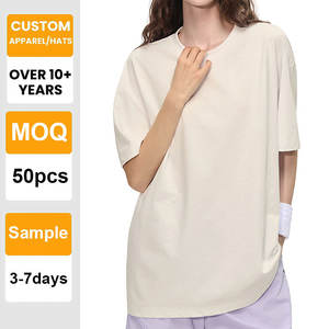 Camiseta Personalizada con Logotipo de Alta Calidad, Lisa, Gruesa, con Hombros Caídos, 100% Algodón, Impresión al por Mayor, Bordado para Hombre - Product Image 1